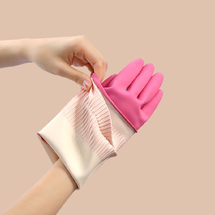 Stain Resistant Kitchen Gloves For Household Work Reinforced Latex Fast Drying Gloves for Home Utility Dishwashing Use