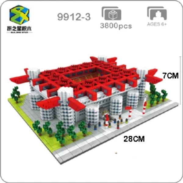 Barcelona Soccer Stadium Micro Blocks Building Sets Mini Bricks Architecture Building Block Toys for Adults Football Field Gift