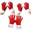 Winter Warm Stretchy Mittens Adult Christmas Cosplay Santa Full Finger Gloves Knit Gloves for Cold Weather Cycling