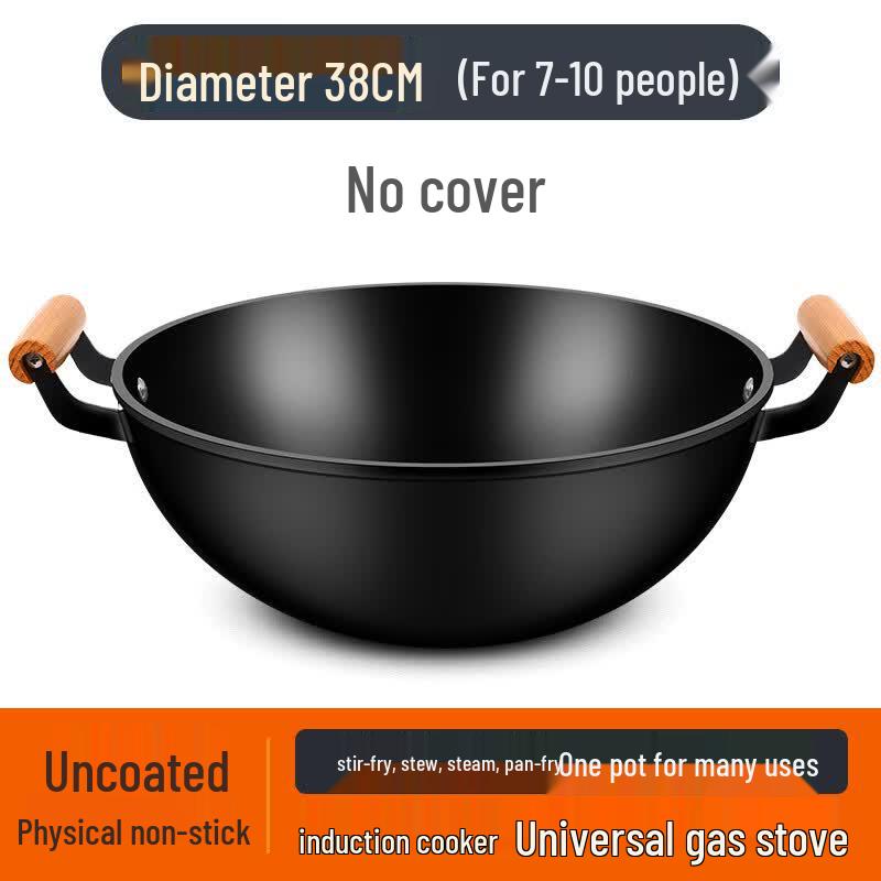 Zijin Heshi Traditional Thickened Iron Wok & Stew Pot