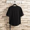 Men O Neck T-shirts Lightweight Plus Size Solid Color Casual Top Streetwear