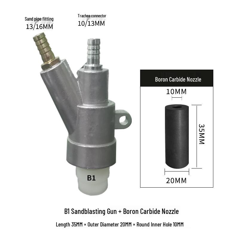 Type B Boron Carbide Sandblasting Nozzle for Manual & Automatic Rust Removal Machines