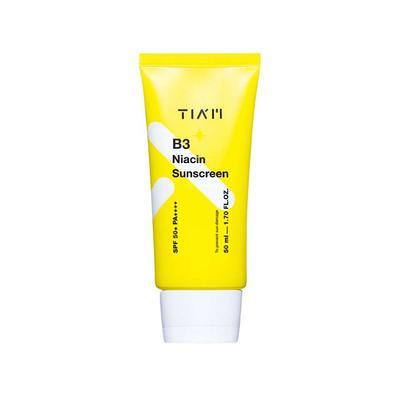 TIAM Vitamine B3 Niacin Zonnebrandcrème 50ml SPF 50+ PA++++ voor Onzichtbare UV-Bescherming en Dagelijkse Verhelderende Schild