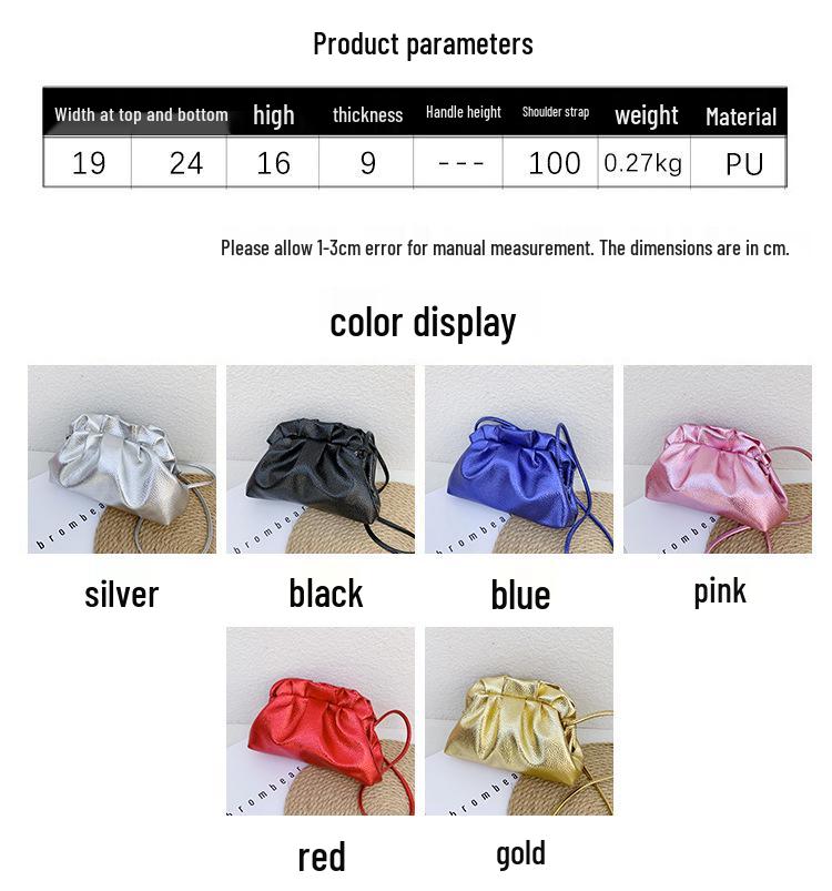 Women's Pleated Cloud Crossbody Bag - 2025 Collection