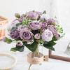 1/3pcs Silk Rose Artificial Flowers Peony Outdoor garden Wedding Wreath Bridal Bouquet Festival Decor Home Room Table Diy Gift