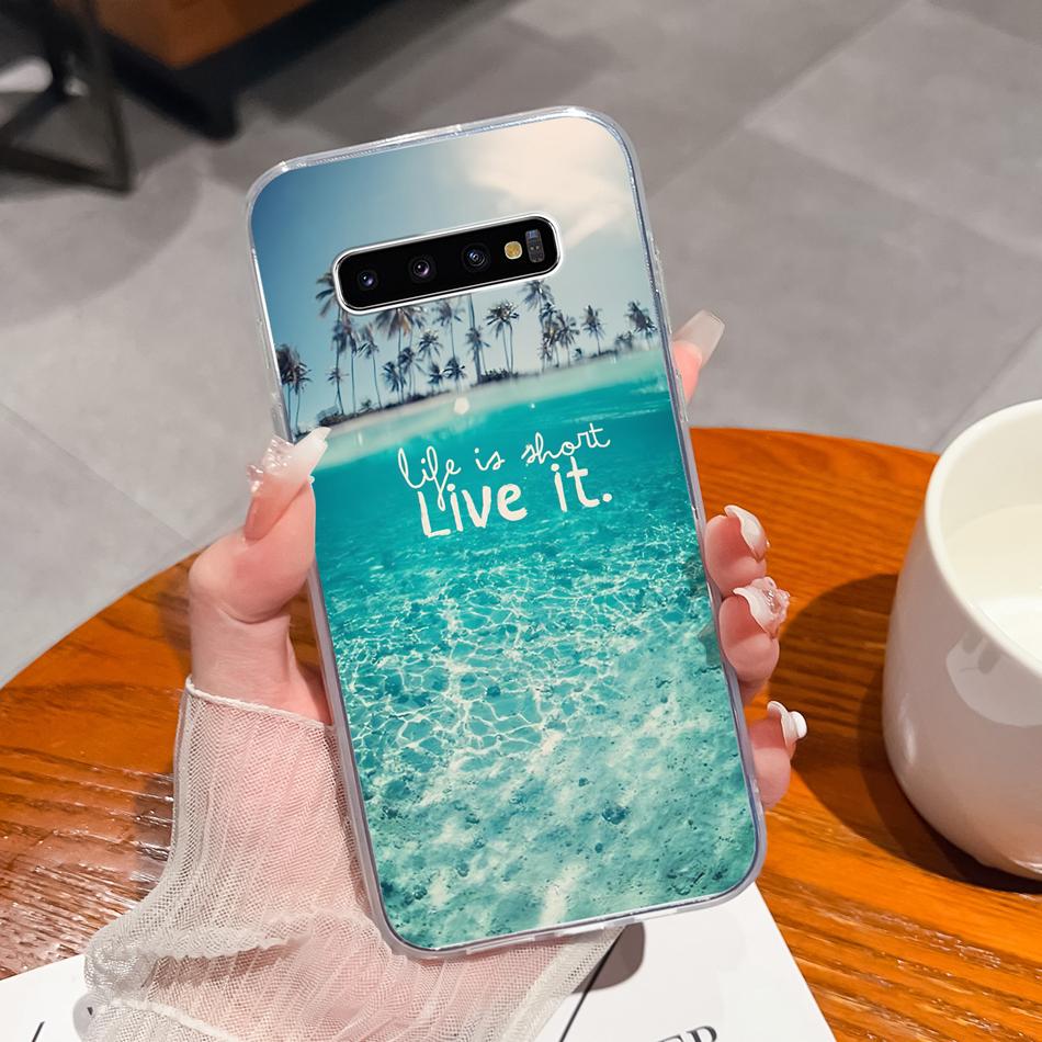 For Samsung S10 Lite Plus S10E Phone Case Creative Stamp Soft Clear Silicone Anti Drop Back Cover For Samsung Galaxy S 10 E Mask