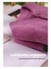 Girls' 100% Cashmere Purple Cardigan - Heavy Duty, Embroidered Knit Sweater for Spring & Autumn.