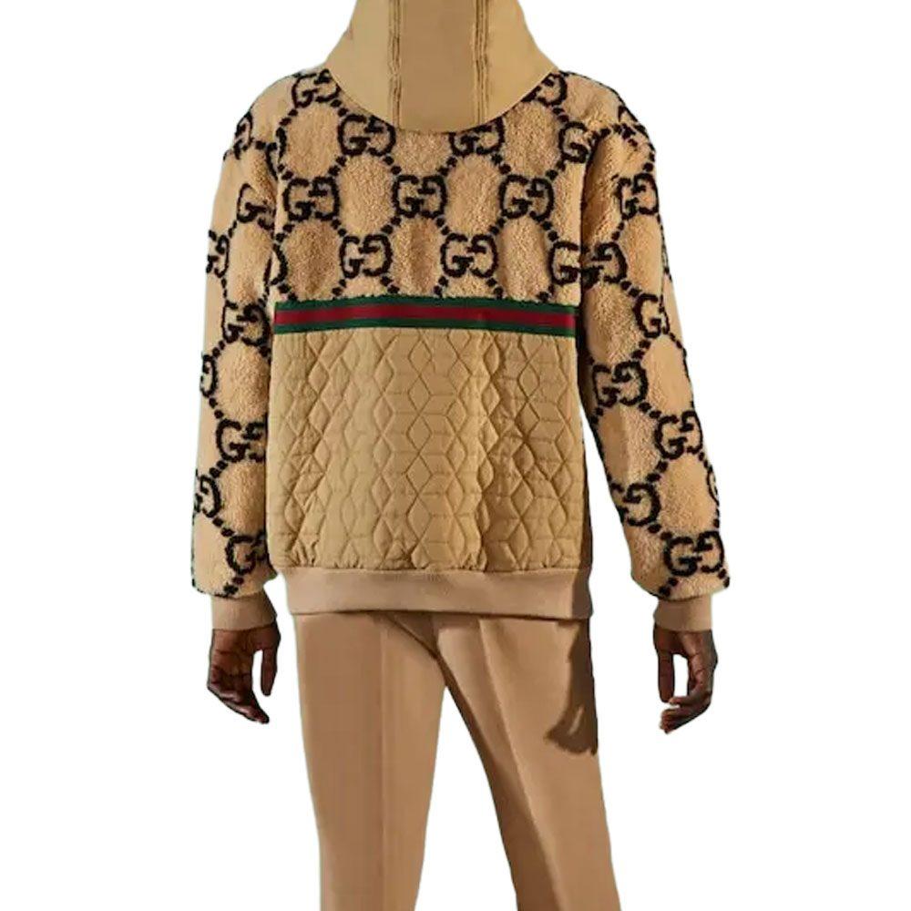 Gucci Gg Jacquard Oversized Hooded Wool Jacket 706419-XJETL-2066