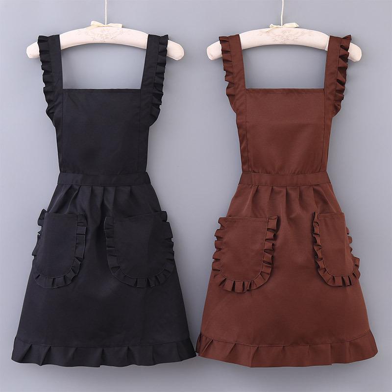 Korean Style Princess Apron: Stylish, Breathable, and Stain-Resistant Kitchen and Restaurant Waist Apron for Women
