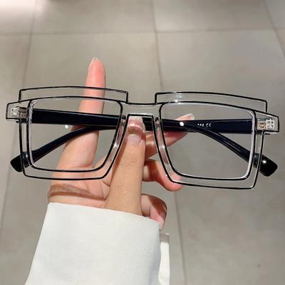 Vintage Square Eyeglasses New Cute Cartoon Style Blue Light Blocking Spectacles Ins Trendy Optical Computer Eyewear