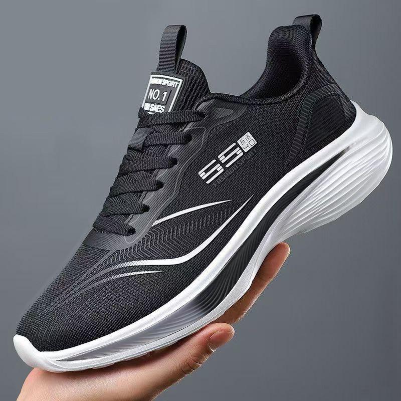 Men's and women's same running shoes summer versatile soft sole lightweight sports shoes fashion color matching trend breathable casual men's shoes