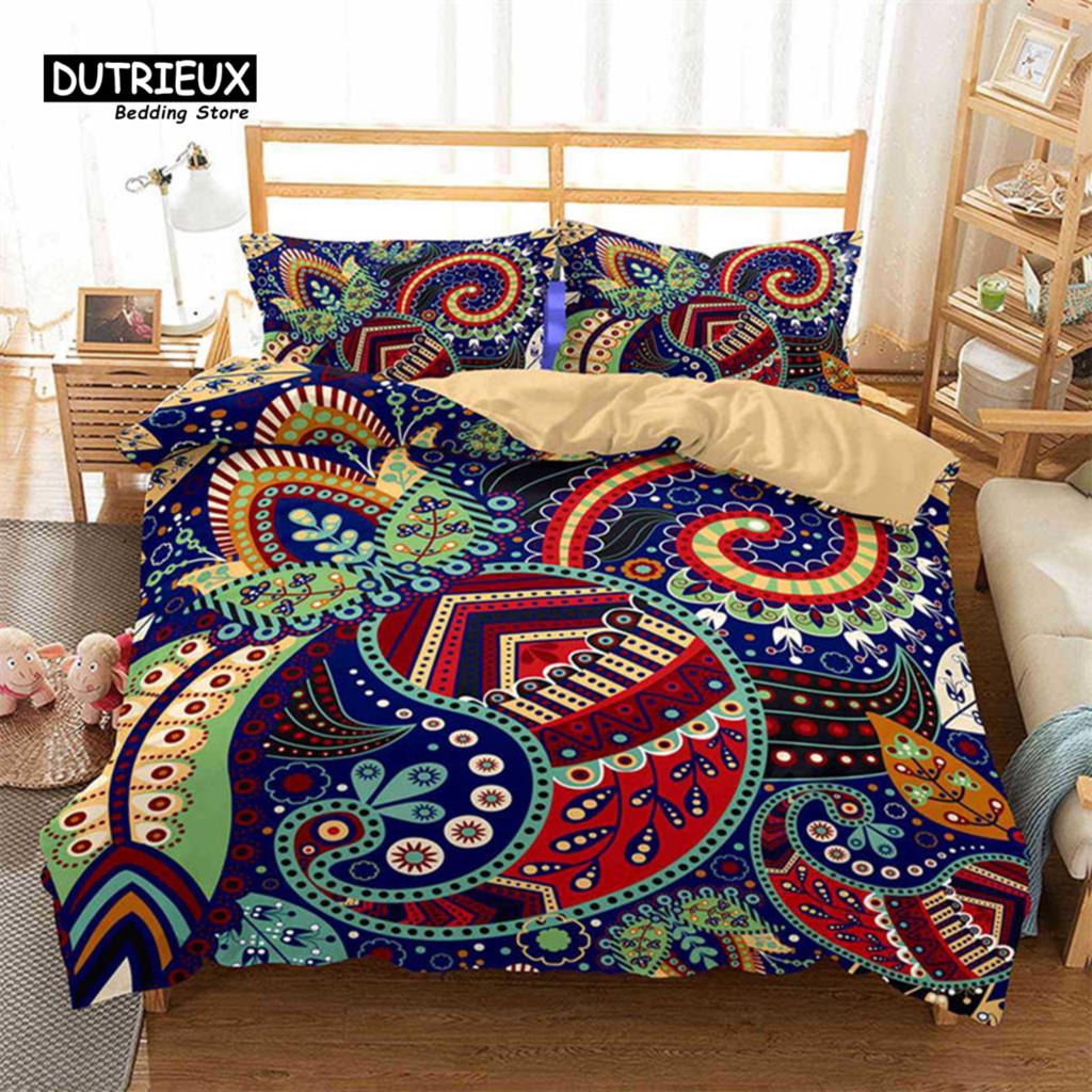 Bohemian Mandala Duvet Cover For Kids Adults Queen Size Floral Geometric Pattern 3D Print Bedding Set Pillowcases Bedroom Decor