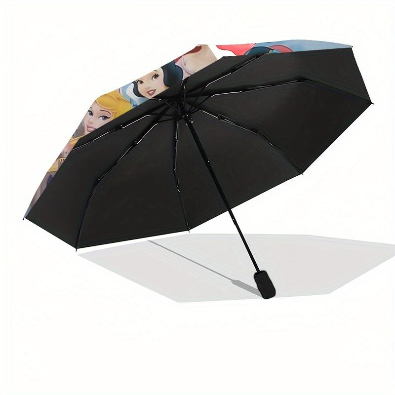 Princesses Castle Automatic Opening and Closing Umbrella, Compact Travel Umbrella, Lightweight and Portable, Suitable for Beach Commuting Bu