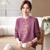 In The Elderly Women's Clothing Autumn and Winter Fleece Thickened Top Mother Clothing Warm Wool Clothes