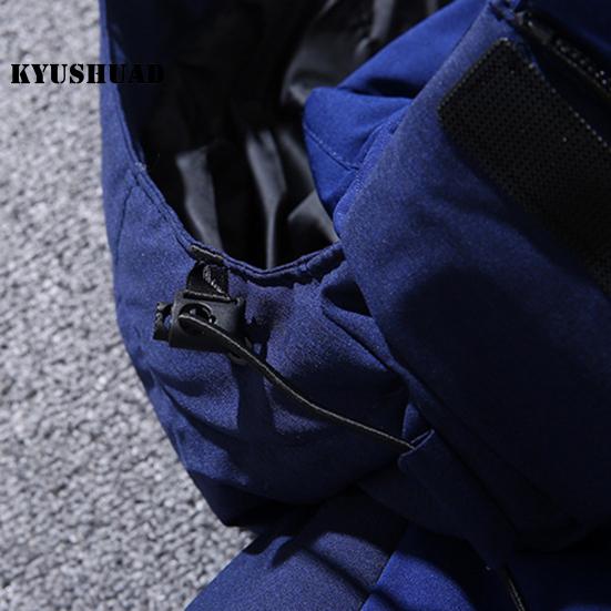 Zimná pánska bunda Bavlna Polstrovaná Antistatická podšívka Nášivka na zips Chladuvzdorná Nadýchaná výplň Kabát s kapucňou