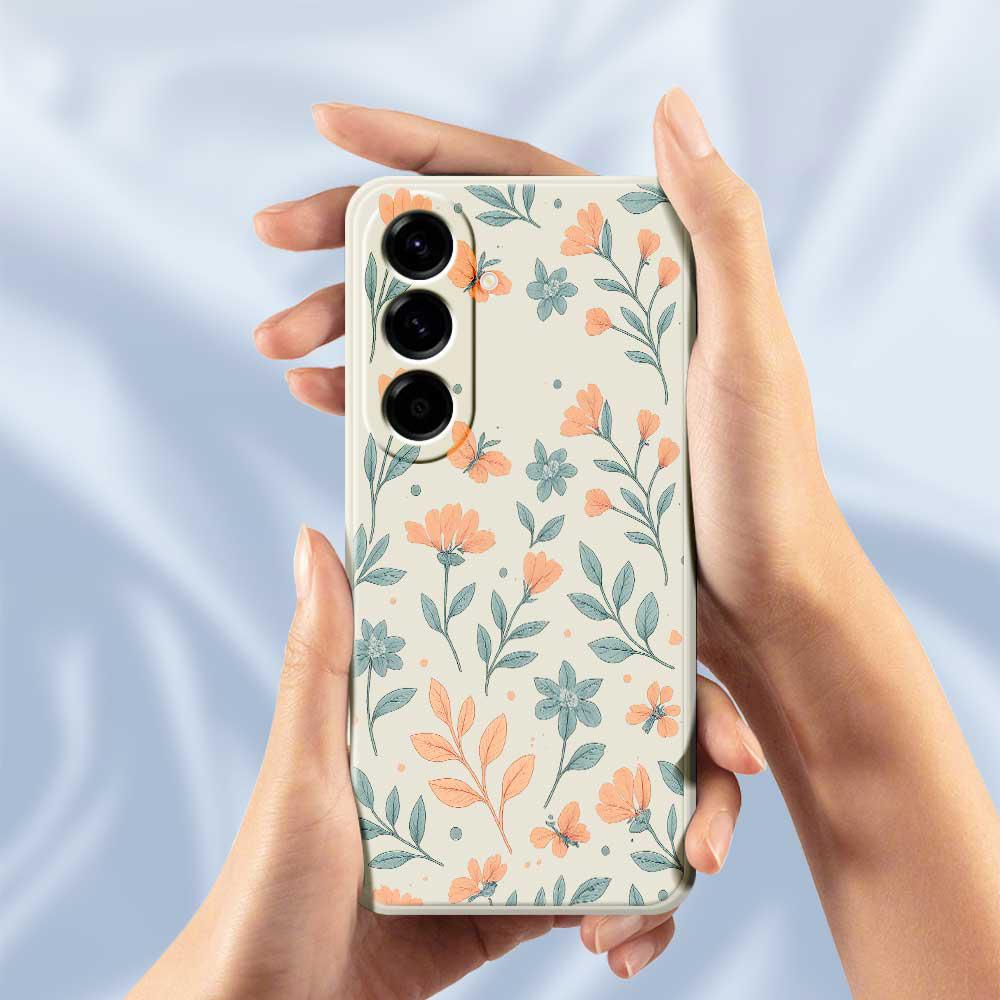 For Samsung Galaxy A56 5G Case Yellow Flowers Pattern Printing Straight Edge TPU Phone Back Cover