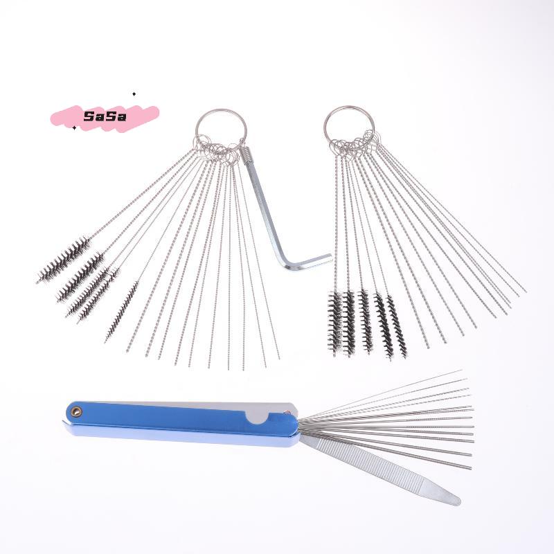 Carburetor Cleaner Tool Set - Carbon Dirt Jet Removal Needles Brushes for Auto Motorcycle ATV Welder Carb Chainsaw Maintenance
