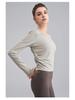Women's Quick-Dry Long-Sleeve Slimming T-Shirt for Running, Yoga & Outdoor Activities.