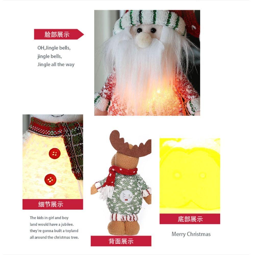 Snowman Christmas Decorations Santa Claus Party Gifts Happy New Year Christmas Standing Doll Home