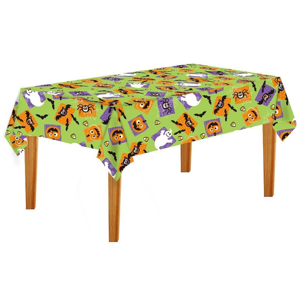 Pumpkin Ghost Spooky Bat Tablecloth Bronzing Haunted House Tablecover  Trick or Treat