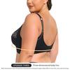 Wireless Oversized Lace Full Cup Bra, Plus Size Large Bust Comfortable Everyday Lingerie for Women