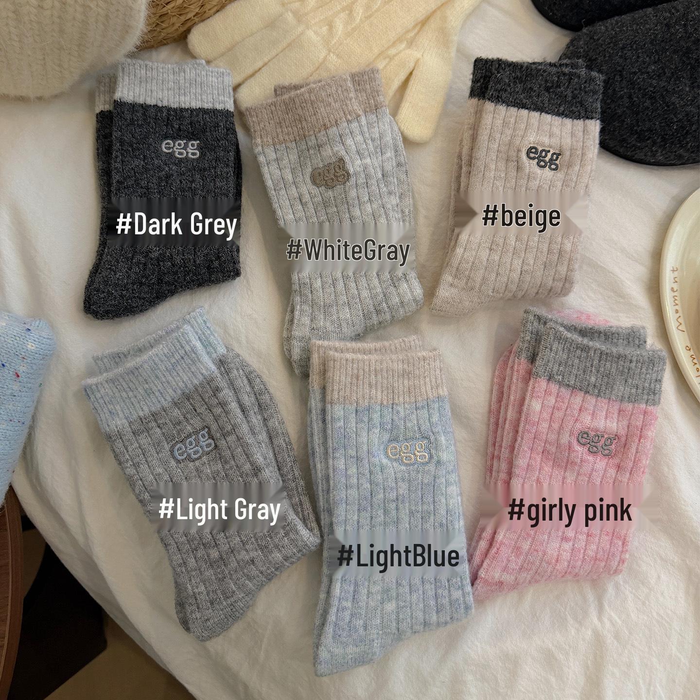 Women s Wool Mid-Calf Slouch Socks - Warm, Embroidered, Versatile, Postpartum-Friendly Girlish