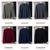 Men's 12-Gauge Double-Layer Cashmere Sweater, Half-High Collar, Long-Sleeve, Business Casual, Warm Knitted Base Layer