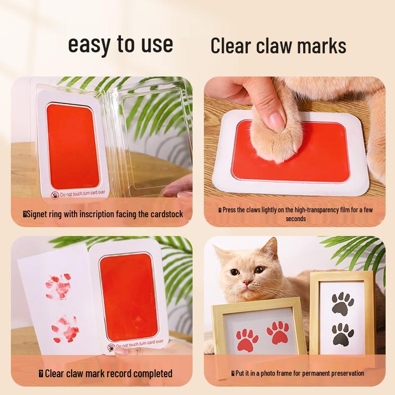 DIY No-Wash Haustier Pfotenabdruck Album & Postkartenset