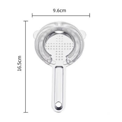 Martini Stainless Steel Cocktail Strainer Silver Sturdy Hawthorne Strainer Professional Spring Bar Strainer Bartenders