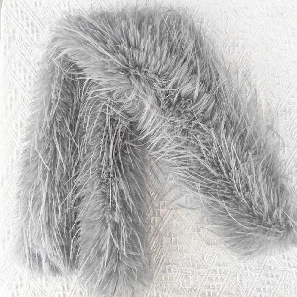 New Faux Fur Women Scarf Long Fluffy Shawl Wrap Solid Color Winter Warm Neck Cover