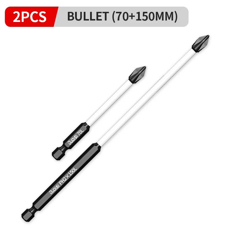 2 Pcs/Set Anti Slip PH2 Screwdriver Head Magnetic Impact Resistant Screwdriver Head Cross High Hardness Waterproof Drill Bits
