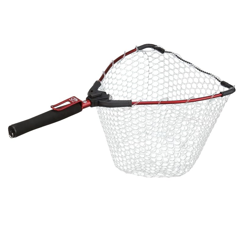 Prox Ball Net One Hand Flip Net Rubber Net Handy Short Rubber Net/Landing Clear/Red