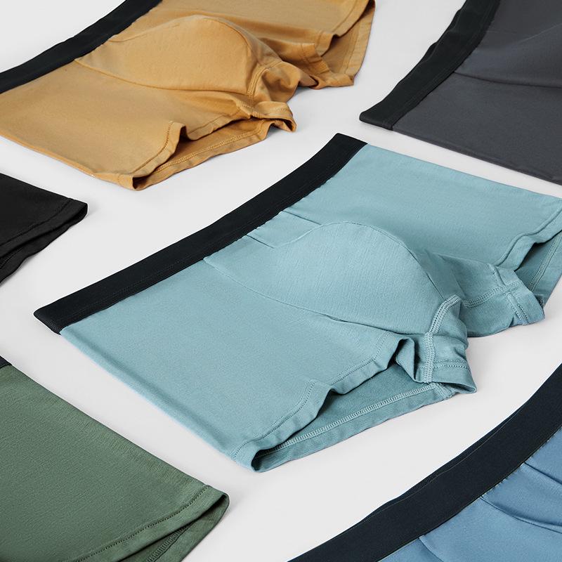 60s Style Men's Lenzing Modal Mid-Rise Antibacterial Breathable Boxer Briefs