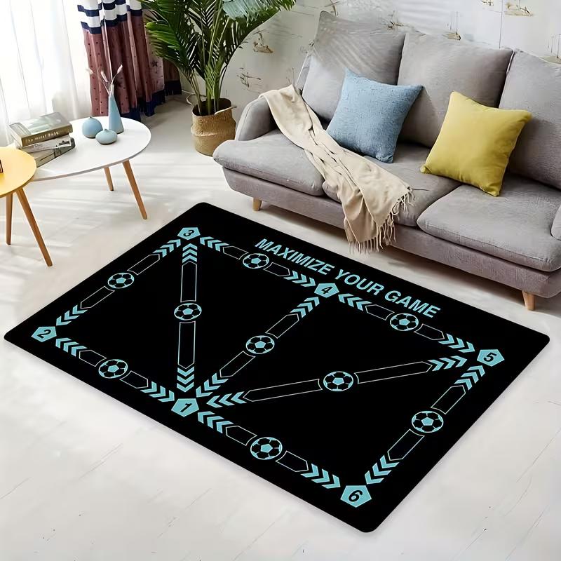 Training Football Exercise Mat Anti Slip Area Floor Mat Living Home Decoration Sports Mat Anti Slip Surface Sports Training Mat 40X60cm