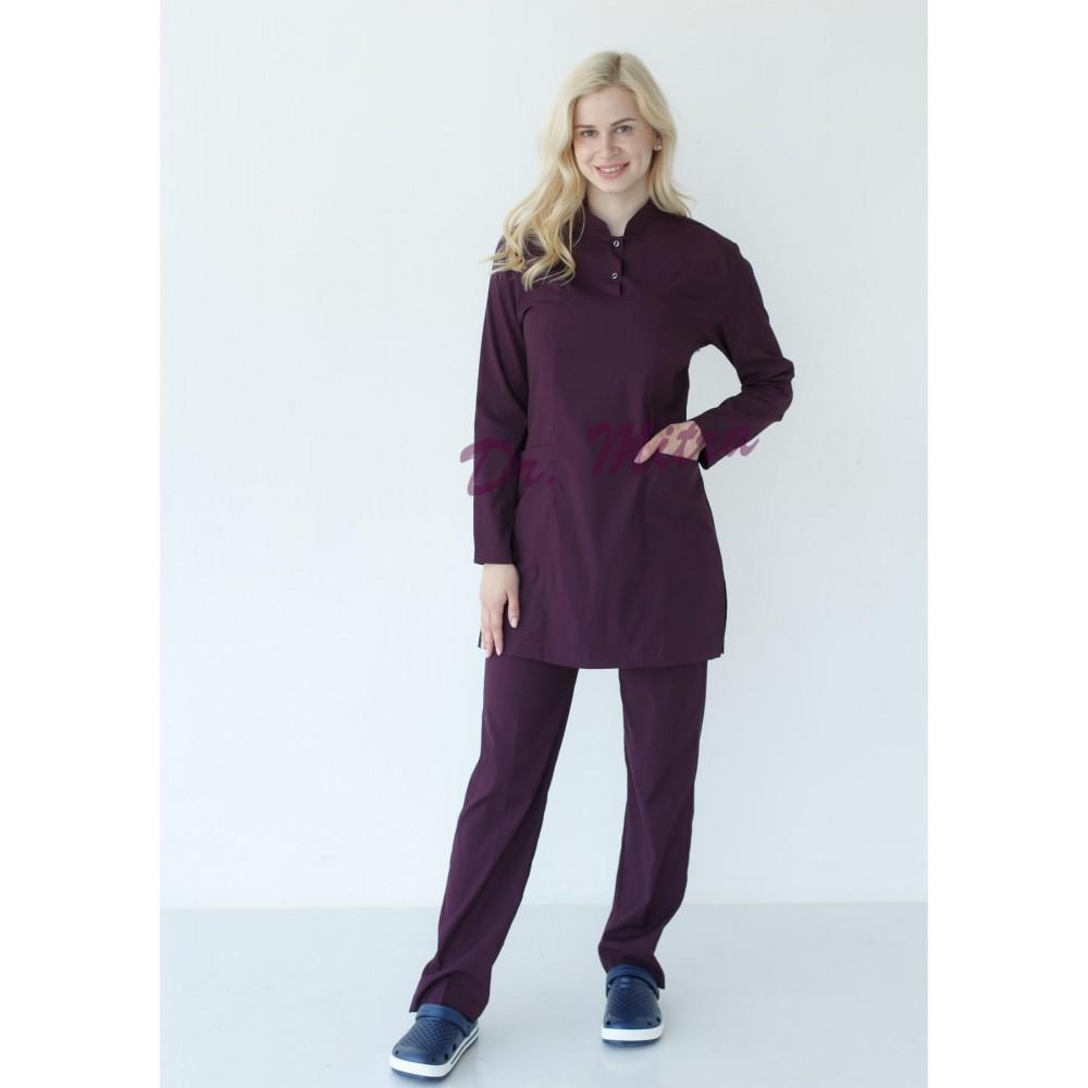 Tvådelad hijabset Medical Scrubs Unisex Doctor Nursing Uniform Set Medical Uniform Kirurgisk dräkt Toppar+byxor Långärmad