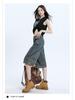 Inverted Hem Wide-Leg Six-Point Jeans - Trendy, Loose, Cool Mid-Length Pants