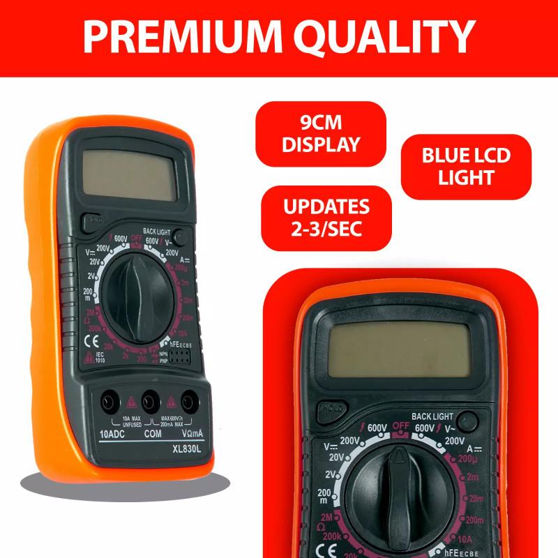 Multimeter Professional Digital Voltmeter Ohmmeter Ammeter Multi Meter Tester