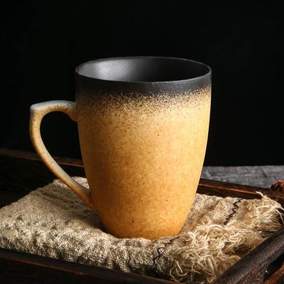 320ml Ceramic Mug Coffee Cup Milk Tea Coffee Mug Vintage Gradient Matt Porcelain Mugs Home Office Coffee Tea Cup Drinkware Gift