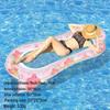 Inflatable PVC Float Recliner: Foldable Striped Swimming Bed