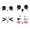 Funny Smiling Face Mirror Stickers Car Rearview Auto Vehicle Decoration Decals