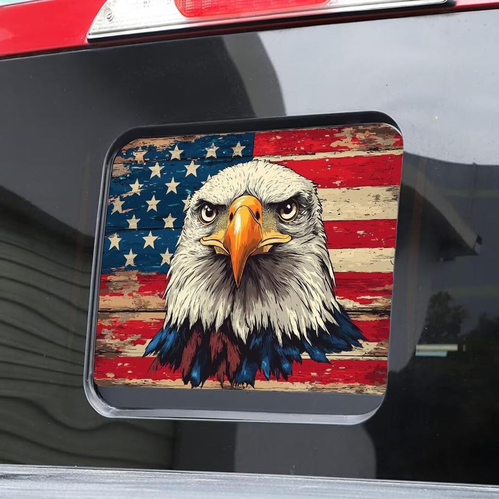 Eagle and USA Flag Pattern Decal for Truck Back Window,Car Decal and Sticker,Rear Middle Window Decal for Pickup Truck,Truck Back Window Decals 14.1W