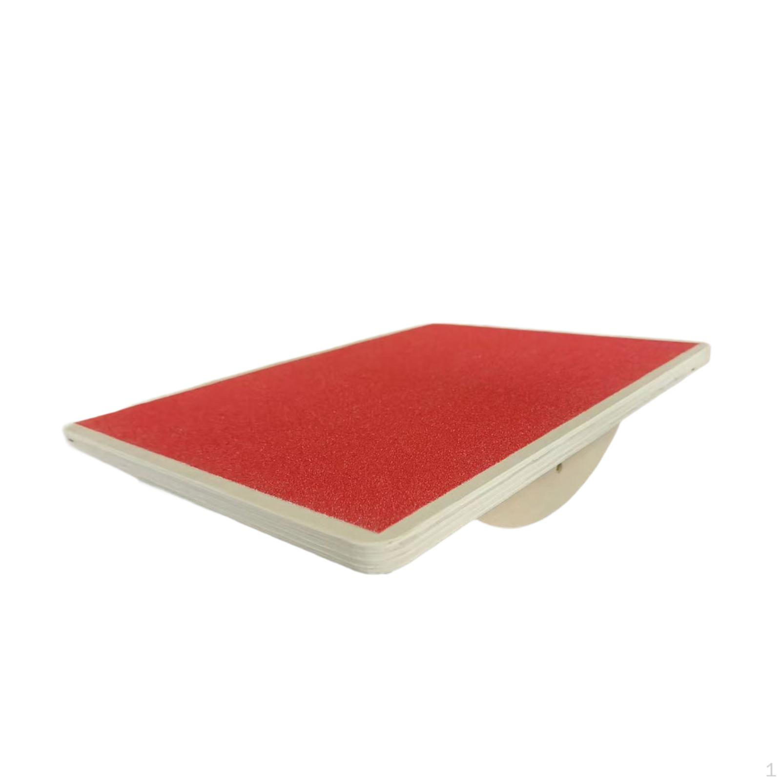 

Балансировочная доска, качалка для взрослых, деревянная для тренировки ног, занятий спортом на открытом воздухе, йоги красный