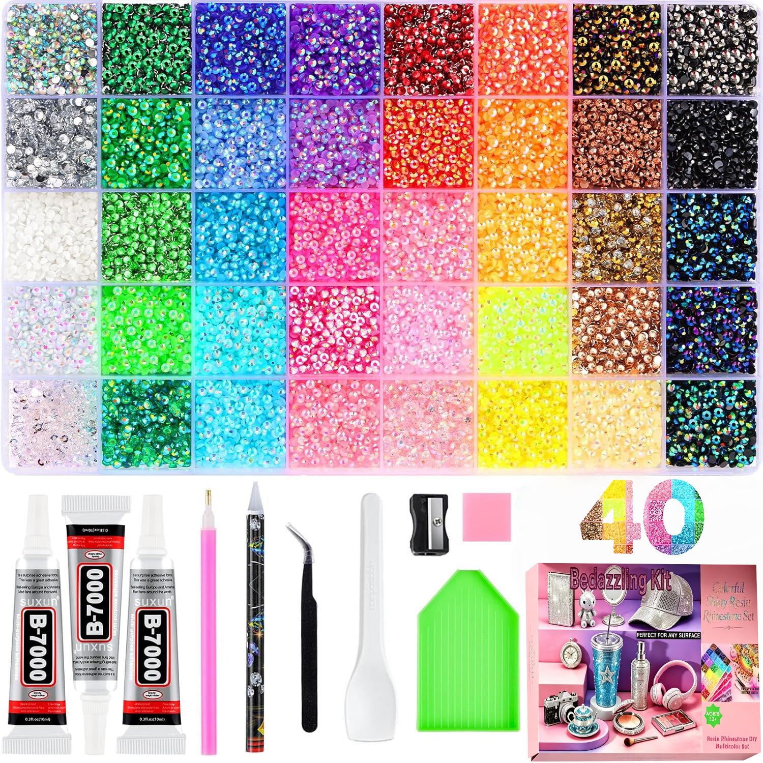 Rhinestones komplekts, ieskaitot rhinestones un instrumentus