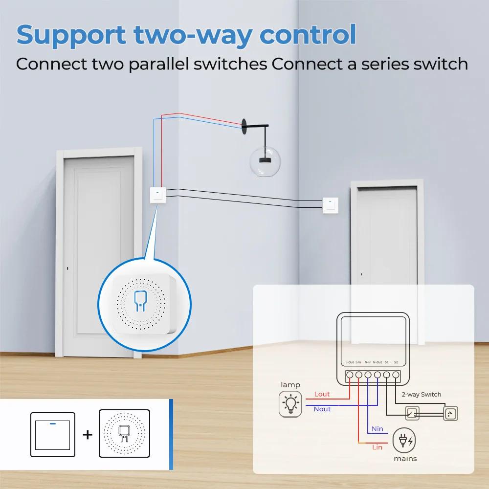 Tuya ZigBee WiFi Breaker Smart Switch 2Way Breaker Relay Module 220V 110V 16A Smart Life APP Voice Control For Alex Google Home