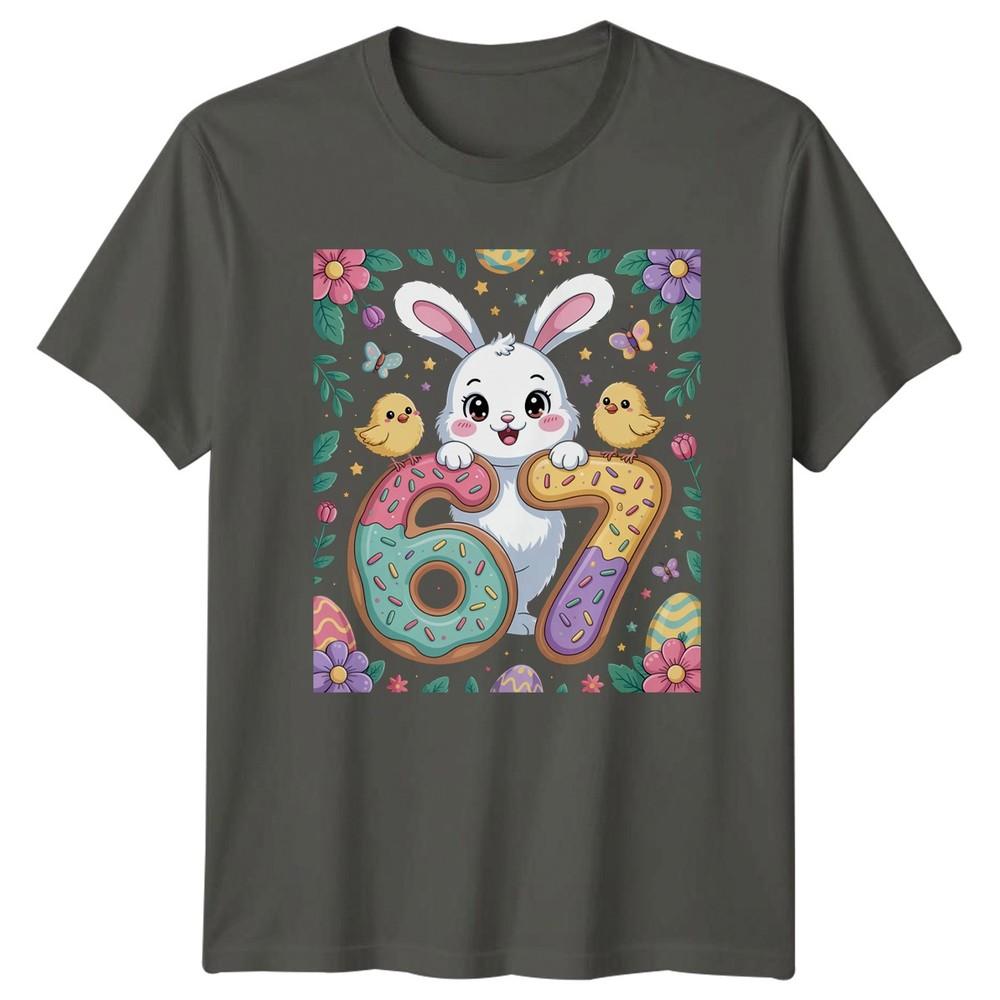 Cute Bunny Chick Donut 67 TShirt 67th Birthday Milestone Age S