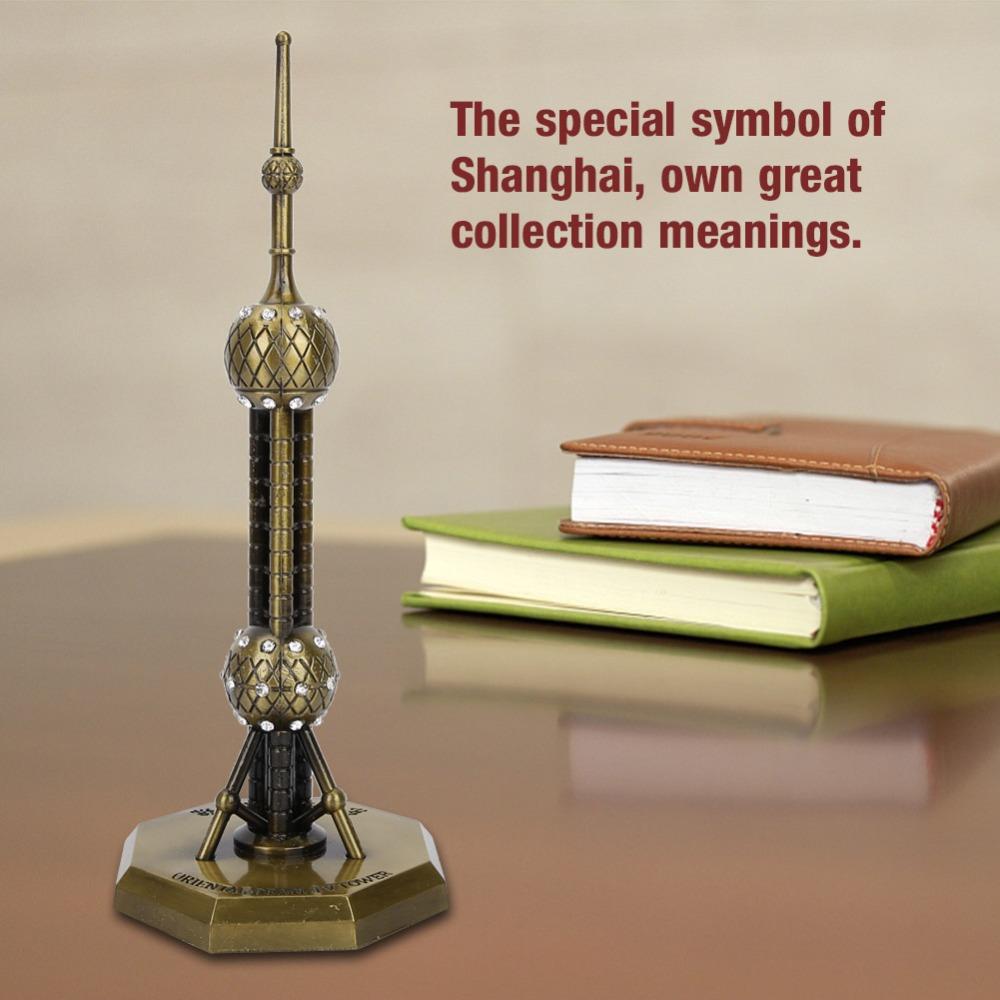 Electroplating Workmanship TV Tower Building Replica Shanghai Souvenir Model China Tour Souvenir