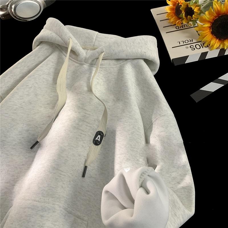 Big Drawstring Hooded Sweatshirt Autumn Loose Casual Versatile Top Trendy Brand Ins Hong Kong Style Pullover
