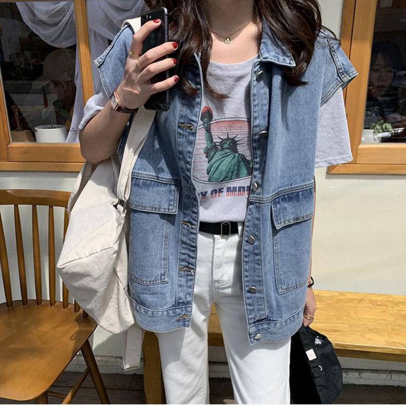 

Ретро джинсовая куртка женская новый дизайн нишевая весенне-осенняя универсальная куртка с принтом топ S