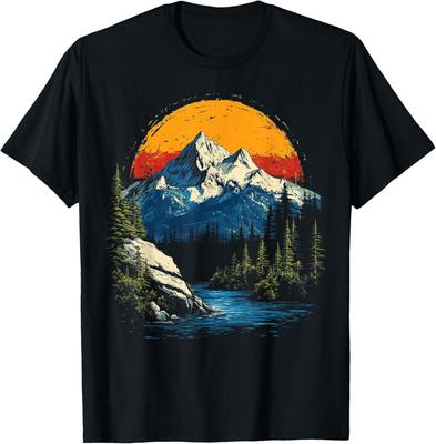 Graphic Tees Men Women Teens Nature Mountain Vintage T-Shirt Mens Womens Tees Top
