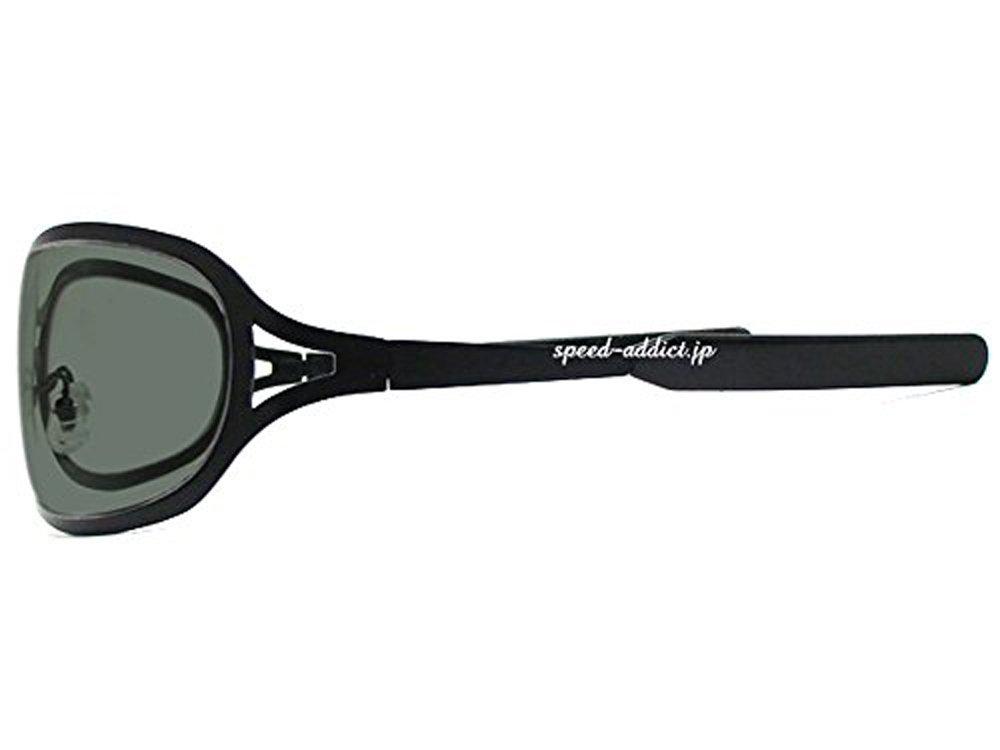 METAL OVAL SUNGLASS Matte BLACK DARK GREEN [DESIGN EYEWEAR] ×